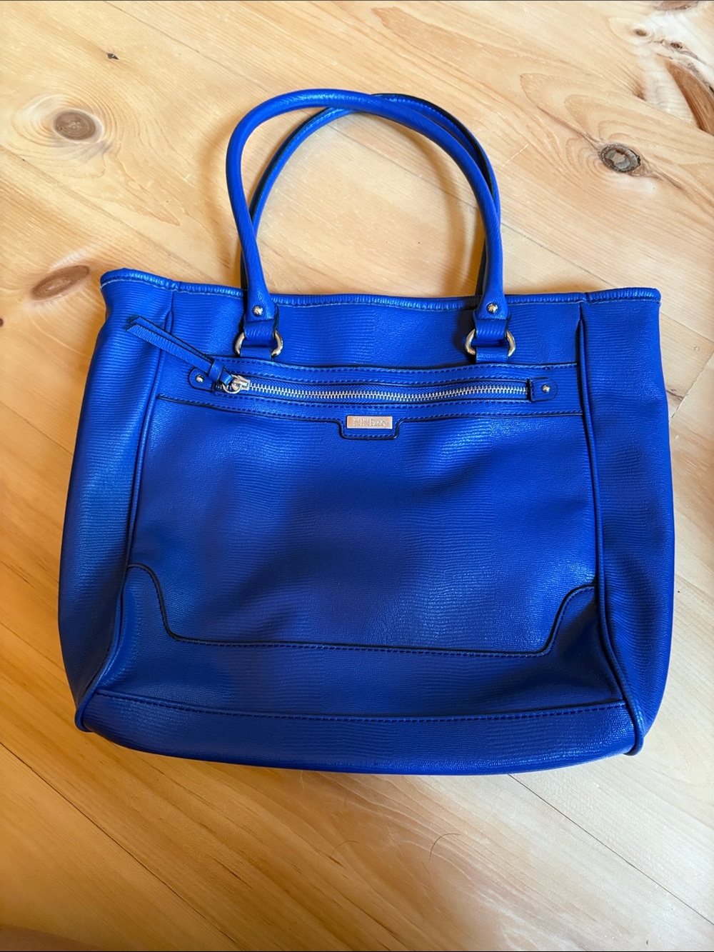 Nine & Co. Royal Blue Tote with Front Zip Pocket